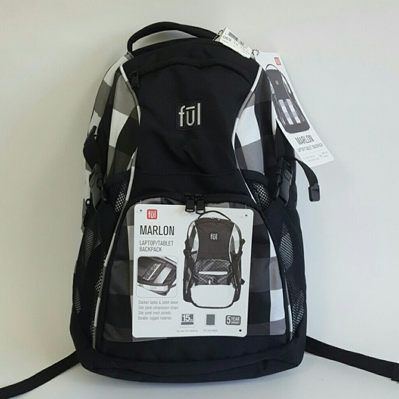 Ful Marlon Laptop Backpack Checker 